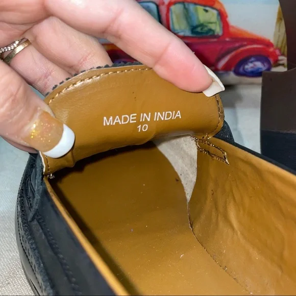 ASOS NWOB! Fringe/Tassel Dress Loafers In Black Polished Leather Shoes - Picture 11 of 12